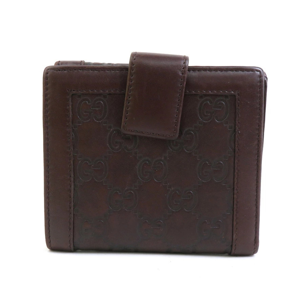 Gucci Leather Bi Wallet fold Brown